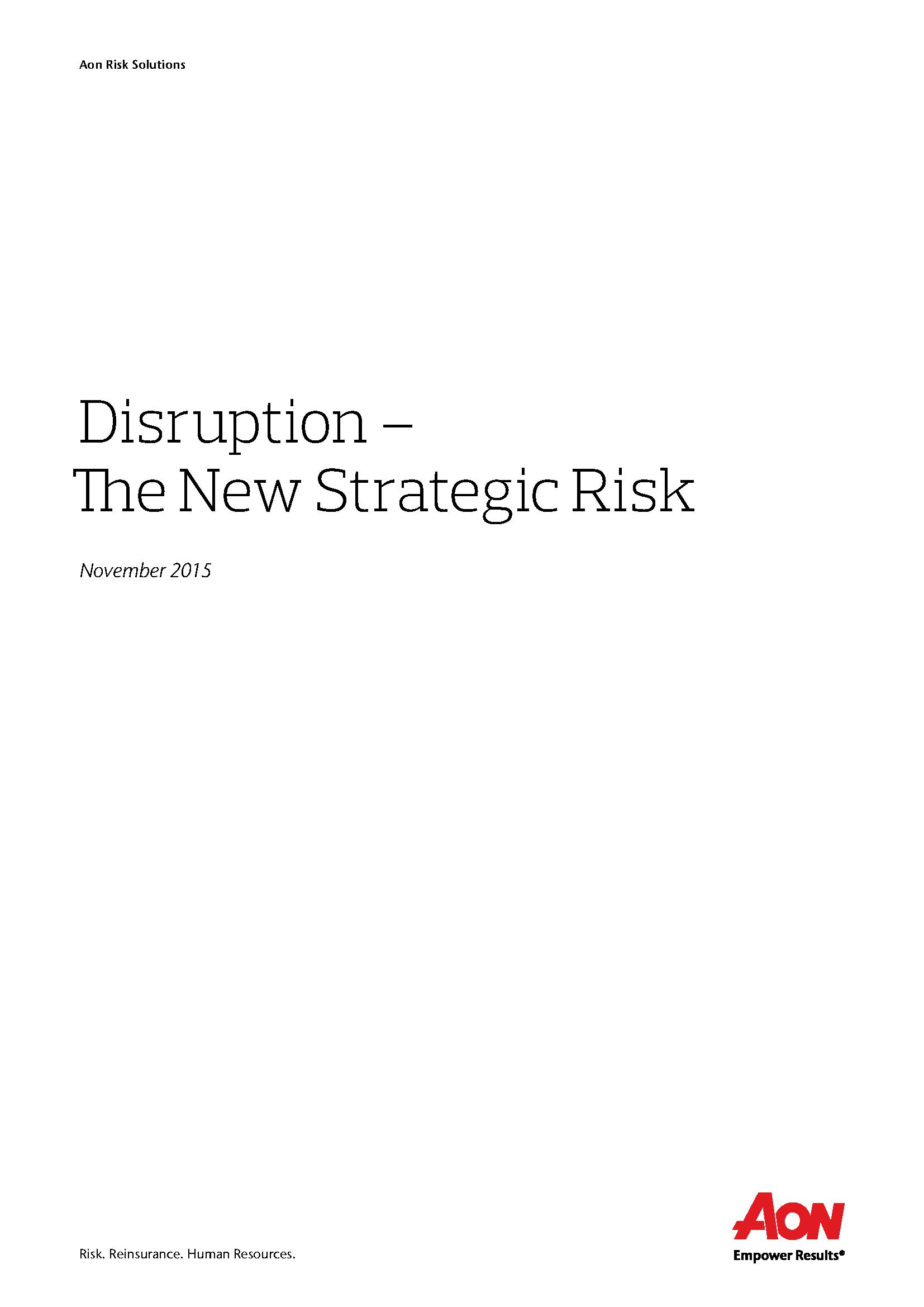 Disruption – The New Strategic Risk