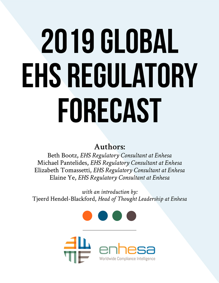 2019 Global EHS Regulatory Forecast