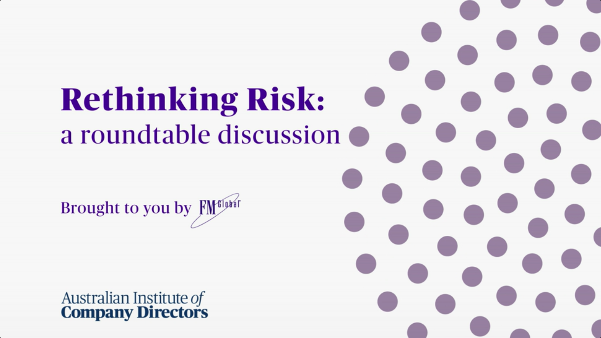 Virtual Panel: Rethinking Risk